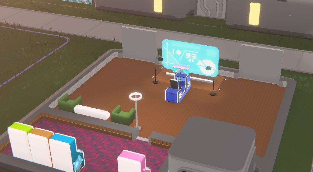 Lounge mit Bildschirm